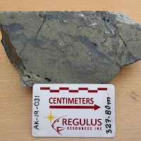 AK-19-031 at 327.80m: Miocene Volcanic (HS), including Breccia (HS)