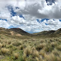 Panoramic photo of the AntaKori copper-gold project area looking northwest